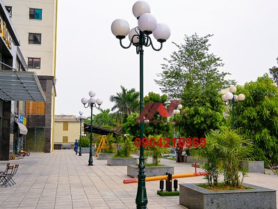 Phan Nguyễn cung cấp Cột đèn sân vườn DC06 lắp chùm 5 bóng 0