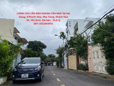 Chính chủ cần bán nhanh căn nhà tại hát giang, p.phước hòa, nha trang, khánh hòa 0