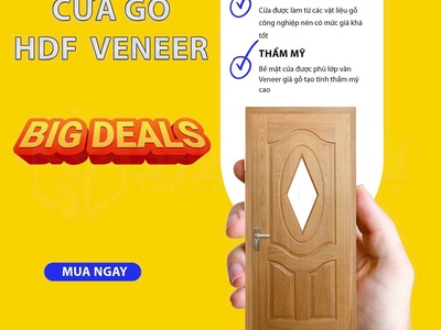 Cửa gỗ công nghiệp HDF Veneer: Sự kết hợp hoàn hảo giữa thẩm mỹ và kinh tế 2