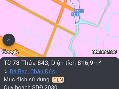 Chủ cần sang nhượng 2ha5 , 5700 thổ cư ql56c cắt ngang giá chủ mong muốn 82ty thương lượng 2