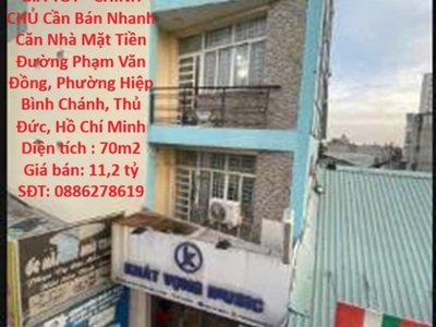 Giá tốt - chính chủ cần bán nhanh căn nhà mặt tiền phạm văn đồng, tp thủ đức, hcm 0