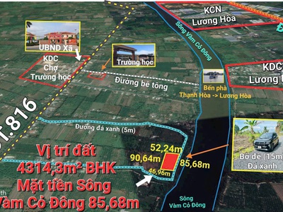 Bán đất vườn view sông vàm cỏ đông   ấp 3, xã thạnh hòa, huyện bến lức, long an 1