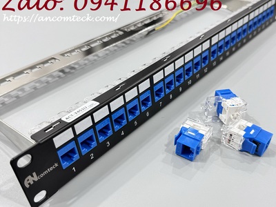 Thanh đấu nối patch panel 24 cổng cat6 UTP,1U mã 760237040   9-1375055-2 commscope 2