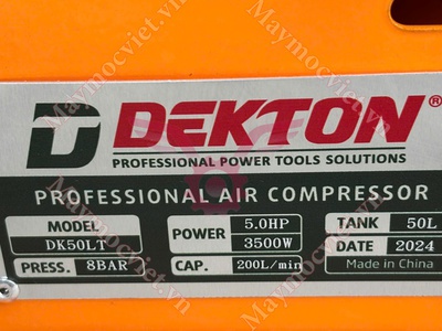 Máy nén khí Dekton 5Hp 50L DK50LT không dầu giá rẻ 3