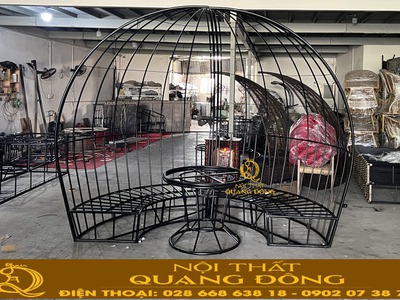 Sofa mây nhựa mái vòm QD - 755 không gian thư giãn phong cách resort cho sân vườn và hồ bơi 6