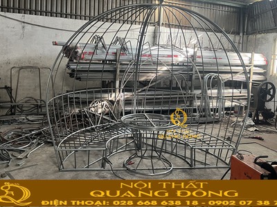 Sofa mây nhựa mái vòm QD - 755 không gian thư giãn phong cách resort cho sân vườn và hồ bơi 1