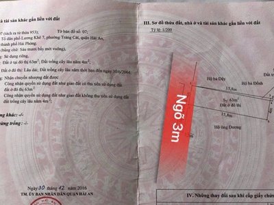 Bán đất ngõ 216 cát linh tràng cát, hải phòng giá tốt 3