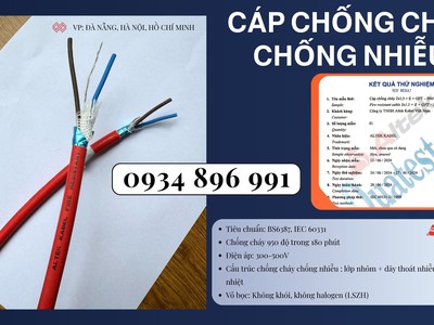 Dây Điện Chống Cháy Chống Nhiễu 2x1.5 Mm2, Bs6387, Iec 60331 Khánh Hòa, Gia Lai, Bình Định. 1