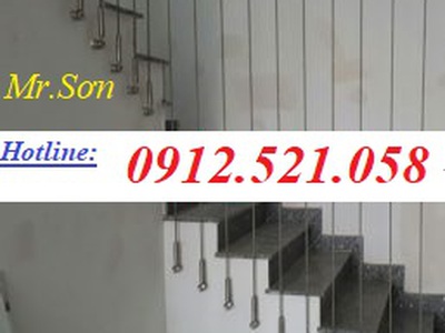 Tăng đơ ống căng néo cáp lan can cáp cầu thang 0912521058 Mr SƠN hà nội có hãm cáp thông tầng Inox 9