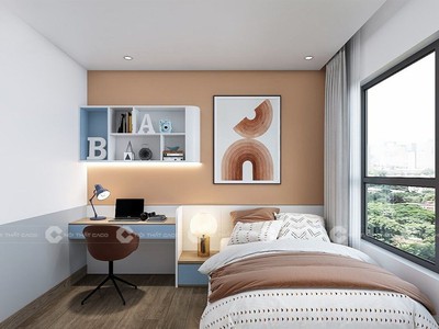 Combo Giường Tủ Gỗ Công Nghiệp Màu Xanh Phối Trắng Đẹp Tinh Tế 2