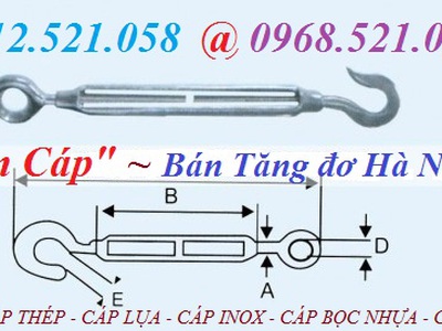 Tăng đơ mạ kẽm D20,22,24,28,30,32,36,38 hà nội 0947521058 KIm khí THANH SƠN có cáp thép mạ kẽm 0