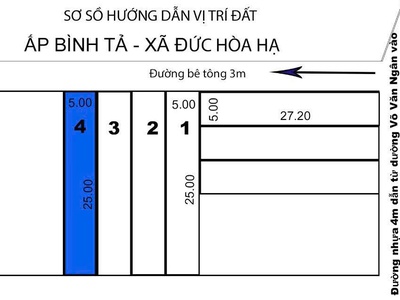 Bán đất thổ cư vị trí đẹp tại trung tâm thị trấn đức hòa - long an 1