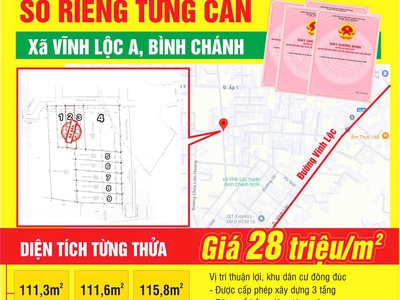 Bán đất vĩnh lộc a , huyện bình chánh, tp hcm 0