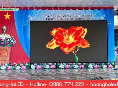 Màn Hình LED Ngoài Trời P3.076 Tại Tiểu Học Phạm Hồng Thái Quảng Ninh 0
