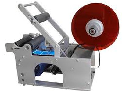 Máy dán nhãn chai tròn Mt50, máy dán tem nhãn decal, máy dán nhãn chai trà sữa- sữa bắp 0