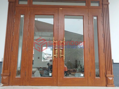 Cửa Thép Vân Gỗ 4 Cánh   Rộng Nhà Sang Ngay Từ Cửa 0