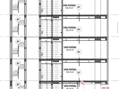Cho thuê tòa nhà văn phòng 46 Chu Huy Mân, Long Biên  Tách tầng hoặc cả toà 8