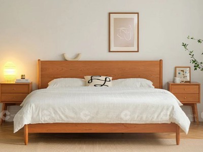 Giường Ngủ Gỗ Tự Nhiên Thiết Kế Chân Cao Hiện Đại 0