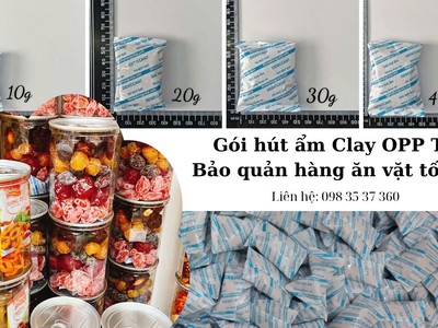 Vì sao đồ ăn vặt Tết nên sử dụng gói hút ẩm Clay khi đóng gói 3