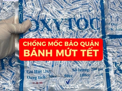 Chống mốc bánh kẹo, mứt Tết khi lưu kho bằng cách nào Dùng ngay gói OXYTOC 1