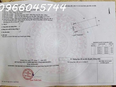 Bán đất xã vạn thắng, vạn ninh, khánh hòa, dt 300m2, giá 1,3 tỷ 2