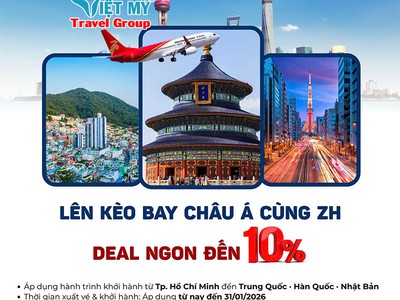 Shenzhen Airlines giảm đến 10 vé bay châu Á từ TP.HCM 0