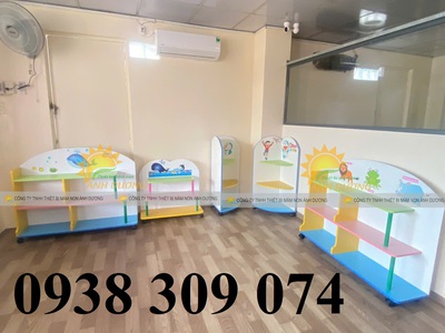 Kệ gỗ mầm non, kệ đồ chơi mầm non, tủ kệ gỗ mầm non 0
