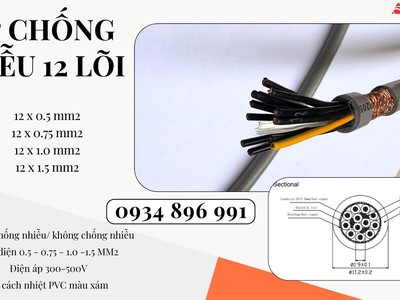 Cáp Chống Nhiễu 12 Lõi 0.75mm  Có Sẵn Hà Nội, Hưng Yên Bắc Ninh 2