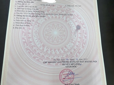 Chính chủ cần bán lô đất đấu giá - Sát khu đô thị Hà Phong, khu công nghiệp Quang Minh, khu đô thị C 3