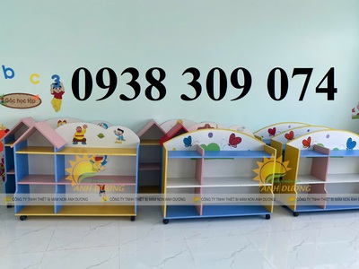 Kệ gỗ mầm non, kệ đồ chơi mầm non, tủ kệ gỗ mầm non 4