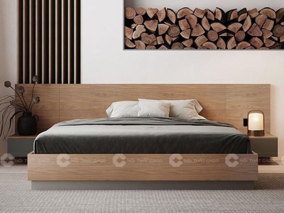 Giường Ngủ Gỗ Công Nghiệp Đẹp Có Hộc Kéo Hiện Đại 1