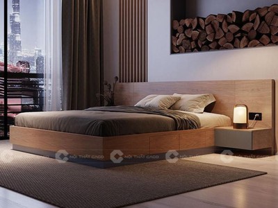 Giường Ngủ Gỗ Công Nghiệp Đẹp Có Hộc Kéo Hiện Đại 0