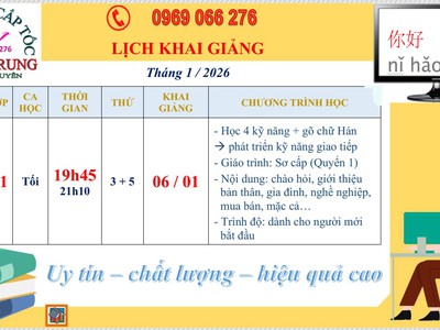 Tuyển sinh lớp tiếng Trung dành cho người mới bắt đầu tại Hải Phòng 0