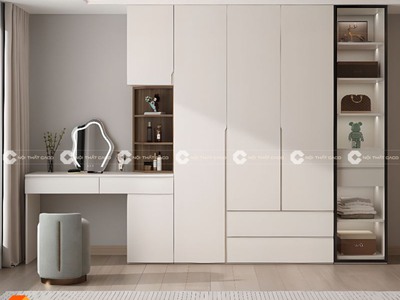 Tủ Quần Áo TAM075 Kết Hợp Bàn Trang Điểm Hiện Đại 0
