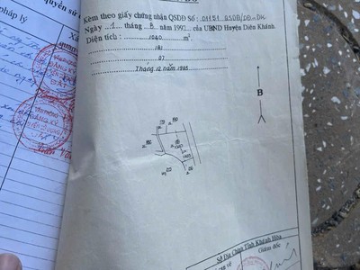 Cần bán 1.040m giá 349tr tại nha trang khánh hoà 0