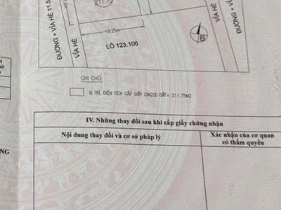 Bán đất biệt thự mặt phố khu Đỉnh Long, ph Tân Bình, TP HD, 211.75m2, mt 11m, chỉ hơn 7 tỷ 2