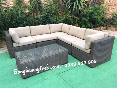 Sofa mây nhựa hiện đại 2