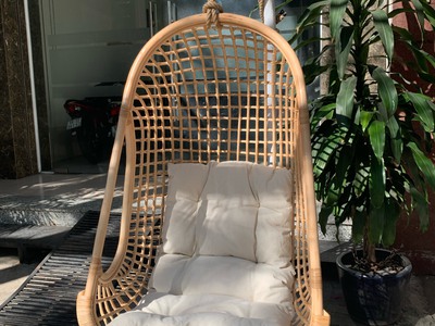 Ghế xích đu mây caro 1