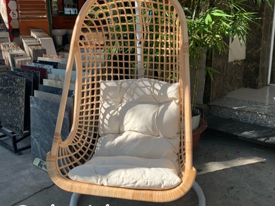 Ghế xích đu mây caro 4