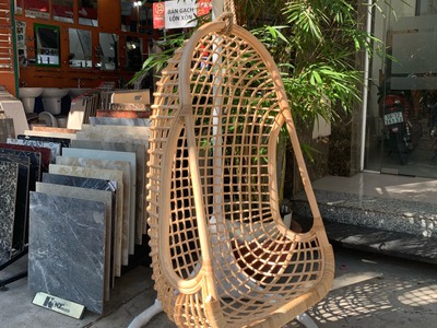 Ghế xích đu mây caro 5