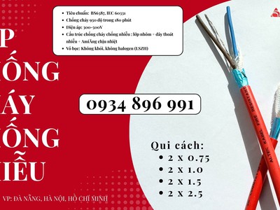 Dây Điện Chống Cháy Chống Nhiễu 2x1.0 Mm2 Sẵn Hà Nội, Hưng Yên, Bắc Ninh 0