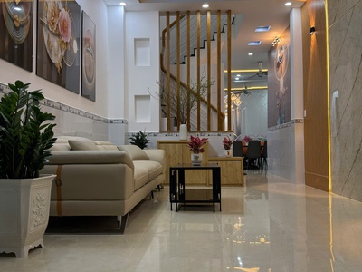 Nhà mới nhà đẹp đón Tết đây ạ, 1 lầu 4mx16m đường ô tô thới tam thôn 13 q12 1