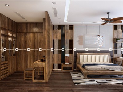 Bộ Combo Phòng Ngủ Gỗ Óc Chó Tự Nhiên Sang Trọng 1