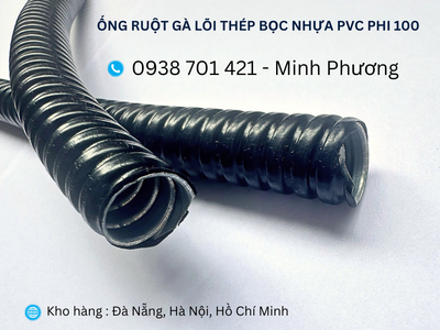 Ống ruột gà lõi thép bọc nhựa Pvc phi 100 sẵn kho Đà Nẵng, Hà Nội, Hồ Chí Minh 2