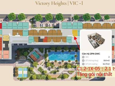 Hàng hot chỉ còn 2 căn 2 phòng ngủ full nội thất gỗ an cường 1