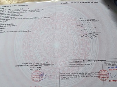 Bán 223m2 đất thổ cư 2 mặt tiền Phước Lý, Cần Giuộc, Long An, Giáp Bình Chánh, 3.9tỷTL 2