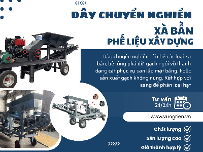 Dây chuyền nghiền trạc thải, xà bần di động 2