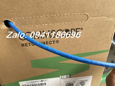 Phân phối Cáp mạng Cat6 UTP COMMSCOPE PN 1427254-6, 4-Pair, 23 AWG, Solid, CM, 305m, Blue 1