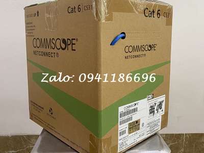 Phân phối Cáp mạng Cat6 UTP COMMSCOPE PN 1427254-6, 4-Pair, 23 AWG, Solid, CM, 305m, Blue 0