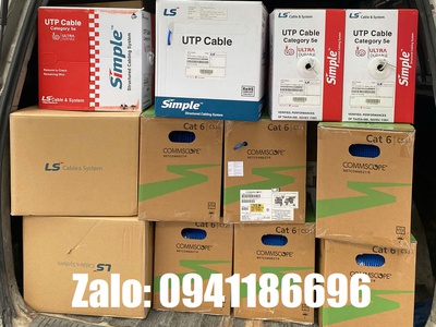 Phân phối Cáp mạng Cat6 UTP COMMSCOPE PN 1427254-6, 4-Pair, 23 AWG, Solid, CM, 305m, Blue 2